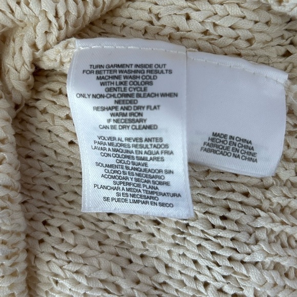 Jones New York Off-White Mesh Sweater • Size: L • Used - Picture 5 of 7